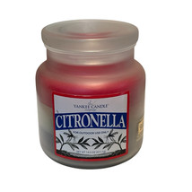 Vintage Yankee Candle Citronella Candle Red White Blue Jar 14.5oz New - $70.00