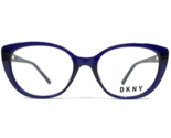 DKNY Eyeglasses Frames DK5004 415 Blue Round Cat Eye Full Rim 50-17-135 - $32.51