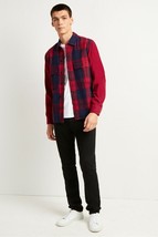 French Connection Arusha Flannel Check Shirt Tango Red-Size Medium - £26.35 GBP