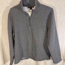 Michael Kors Sweater Mens Extra Large Gray MK Logo 1/2 Zip - £14.16 GBP