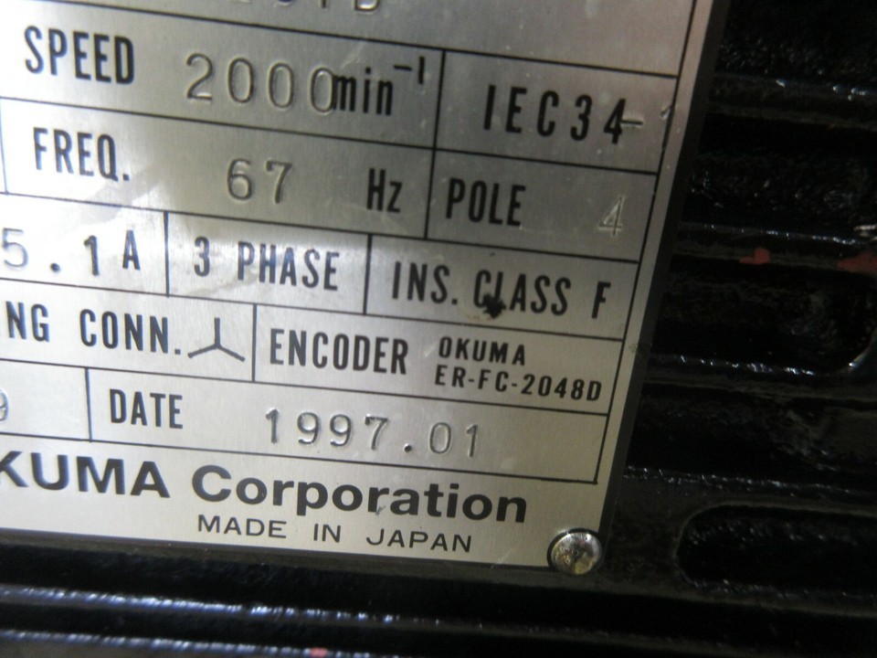 SPECIAL PRICE OKUMA BL-MOTOR BL-MQ50E-20TB 1997.01 ER-FC-2048D Item image 7
