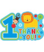 One Wild Boy 1st Birthday Thank You Cards Jungle Animals Party Supplies ... - $5.92 CAD