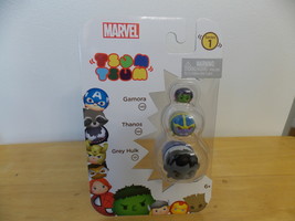 Marvel Tsum Tsum Series 1 Gamora, Thanos & Grey Hulk Figurines  - £8.01 GBP
