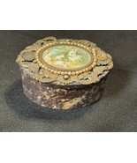 Vintage Jo Marz First Edition Trinket Box - Rabbits, Ornate Metal And Ma... - $81.99 CAD
