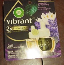 Air Wick Vibrant Scented Refills 2ct Lavender &amp; Waterlily Essential Oils... - $14.89