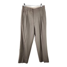 Vintage Oak Hill Men&#39;s Plaid Pleat Dress Pants Sz 29 x 27.5 Inner Zipper... - £35.29 GBP
