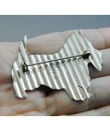 Unusual Vintage Sterling Scotty Scottie Dog Pin Signed EMP Wavy 3D - $944.61 MXN