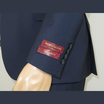 Men Suit BERLUSCONI Turkey 100% Italian Wool Super 180's 3pc Vested #Ber20 Navy image 4