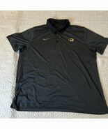 Nike Missouri Tigers Polo Shirt Mens 2XL Black Mizzou Snap Collar Perfor... - $15.00