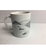 Linyi Coffee Mug Oregon Grapes Mahonia Aquifolium Line Drawings 3 3/4&quot; - $33.18 CAD