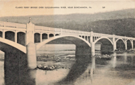 Duncannon Pa~Clarks Ferry Bridge Over Susquehanna River~Madciff Photo Pstcd - £10.52 GBP