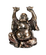 HAPPY BUDDHA STATUE Hotei Prosperity Balance Buddhist HIGH QUALITY Bronz... - $553.36 MXN