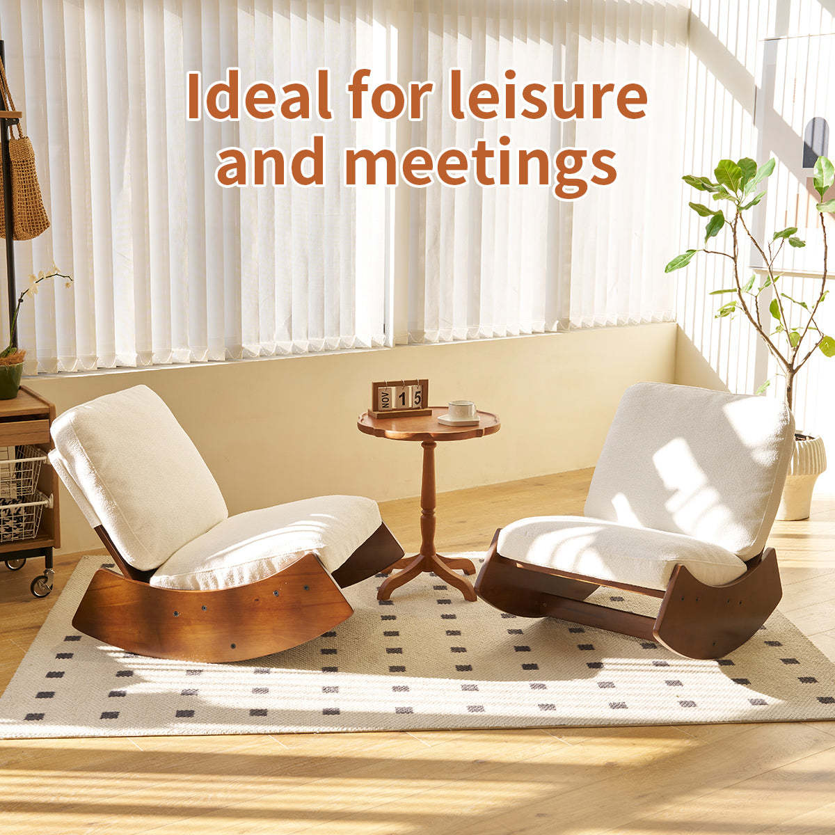 Comfortable Glider Rocking Chair | Solid Wood Frame Item image 4