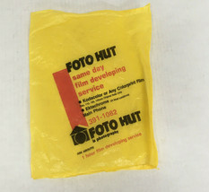 Vintage plastic store bag from defunct foto hut film developing movie ph... - $19.75