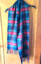 Merona 100% Acrylic Plaid Scarf New with Tags Super Soft 66&quot; w/o Fringe x 11 1/2 - £7.90 GBP