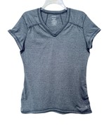 Danskin Now Semi Fitted Womens Size L Gray Activewear V Neck Ruched Side... - $191.98 MXN