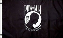 AES POW MIA Powmia 3x5 3&#39;x5&#39; Embroidered 2 Double Sided Flag USA Shipper House B - £23.08 GBP