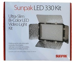 Sunpak LED-330 LED Light with Barndoors for Video DSLR &amp; Mirrorless cameras  - £46.02 GBP