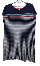Boden Size 18L  Paulina Jersey Dress Navy Striped Short Sleeve  - £31.59 GBP