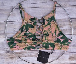 Stone Fox Swim Ke Aloha Iver Lace Up Detail High Neck Bikini Top (Xs) Nwt $94 - £44.87 GBP