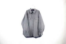 Vintage Y2K 2002 Tommy Hilfiger Mens XL Double Pocket Chamois Cloth Button Shirt - £39.43 GBP