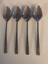 Lot of 4 NAVAHO Stainless Teaspoons International Silver IS 1847 Rogers 6 5/8&quot; - £18.01 GBP