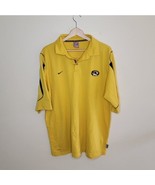 Nike | FitDry Missouri MU Mizzou Tigers Mustard Yellow Polo Shirt, mens ... - £14.57 GBP