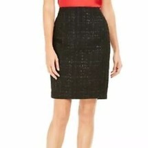 Calvin Klein Womens 6 Black Tweed Straight Cut Pencil Knee Length Skirt ... - $839.31 MXN