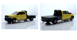 1:64 Diecast Model Dodge Ram 3500 Flatbed Pickup Truck Dually Yellow Black - £25.85 GBP