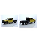 1:64 Diecast Model Dodge Ram 3500 Flatbed Pickup Truck Dually Yellow Black - £26.06 GBP