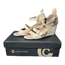 Corso Como Womens Hello Natural Leather Open Toe Wedges Heels Size 7.5 M - £11.44 GBP