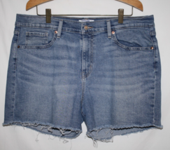 Denizen Levi's 90s Loose Shorts Women 14 W32 Blue Jean Denim Fringe 5 Po... - $15.15