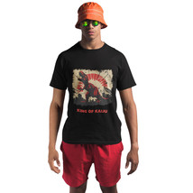 Male Graphic Tees Short Sleeves Crew Neck King of Kaiju Black T-Shirt Si... - £10.59 GBP
