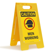 Smartsign 25 X 12 Inch “Caution - Men Working” Two-Sided Folding Floor S... - £49.08 GBP