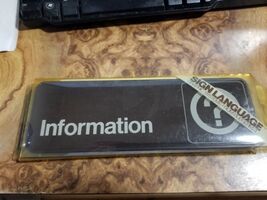 Door Sign Business Commercial Plastic W Adhesive - 9x3 - Information - $10.84 CAD