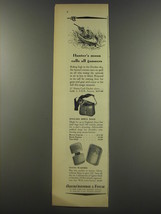 1956 Abercrombie & Fitch English Shell Bags and Hand Warmer Ad - Hunter's moon  - $18.49