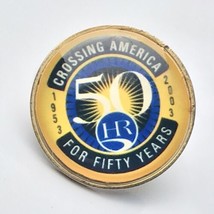 HR Crossing America for 50 Years 1953 - 2003 Lapel Hat Pin - £8.28 GBP