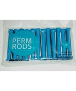 (Lot of 3 Packs) MARIANNA SHORT BLUE 1/4&quot; ~ STRAIGHT PERM RODS ~ 12 Per ... - £9.41 GBP