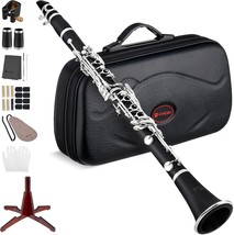 Vangoa B Flat Clarinet For Beginners Intermediate, Upgraded Bb, 2 Barrels - $220.92