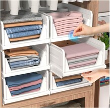 6 Pack Folding Closet Organizers Storage Box, Stackable Storage Bins,, 6L - $71.94