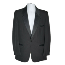 Pierre Cardin Vintage Designer 1 Button Suit Jacket ~  Sz 40L ~ Black - £39.68 GBP