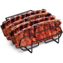 Sorbus Non-Stick Rib Rack - Porcelain Coated Steel Roasting Stand  Holds... - £29.78 GBP