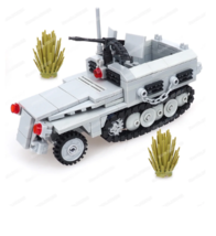 Military German Army Armed Armored Car Building Block set Assembly WW2 Toys kids - £20.77 GBP
