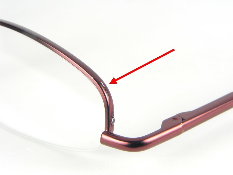 Opdo Eyewear 8126-4 BURGUNDY EYEGLASSES GLASSES METAL FRAME 47-23-148mm "READ" Item image 5