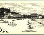 Artist Signed Jarves Public Beach Mattapoisett Massachusetts MA UNP Post... - $9.85