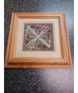 Vtg Sand Art Painting Native American Navajo Whirley 11&quot; x 11&quot; - £27.54 GBP