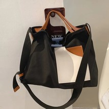 [BXX] Simple Spliced Canvas Large Capacity Crossbody Bags For Women  ed Bag Hand - £105.61 GBP