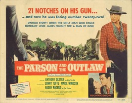 The Parson And The Outlaw 1957 Title Lobby Card Anthony Dexter As Billy The Kid - £74.70 GBP