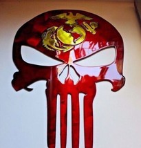 Military Punisher Skull Metal Wall Art 20&quot;  x 14 1/2&quot; - $1,508.19 MXN
