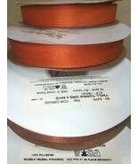 3/4” Twill Chevron Herringbone Ribbon Torrid Orange 50 Yards Yds Per Roll - $267.99 MXN